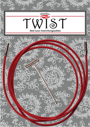 Twist Red Cable ChiaoGoo Seil Red TWIST: small | 20 cm