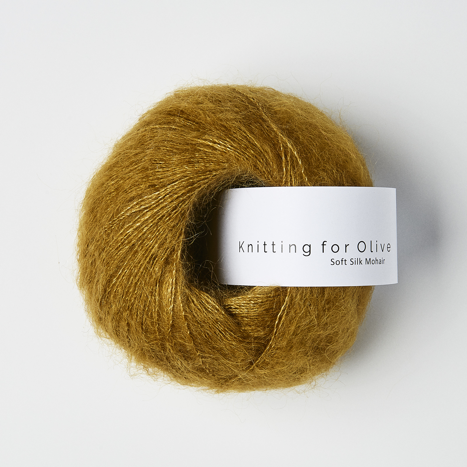 soft silk mohair knitting for olive | soft silk mohair: dark mustard