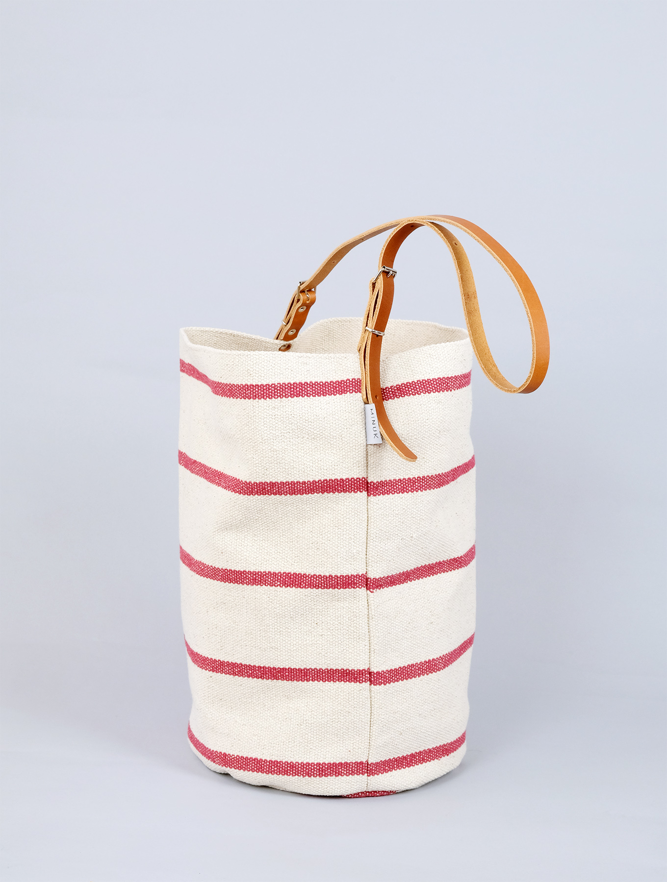 Minuk | bucket bag stripes rot