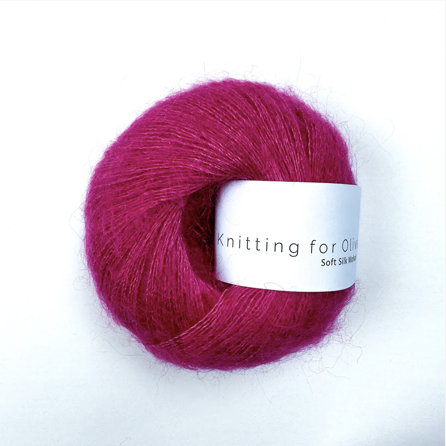 soft silk mohair knitting for olive | soft silk mohair: pink daisies